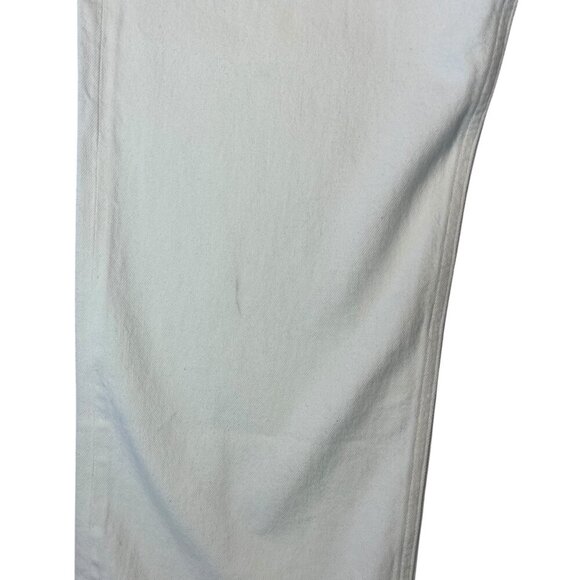 Agolde Women's 34 90s Mid Rise Straight In Fortune Cookie Cream White Button Fly - Picture 6 of 13